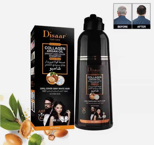 Disaar Anti-White Hair Shampoo with Collagen - 400 ml